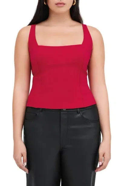 Marcella Anya Crop Camisole In Red