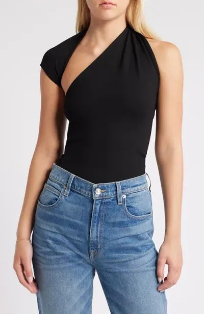 Marcella Manhattan One-shoulder Top In Black