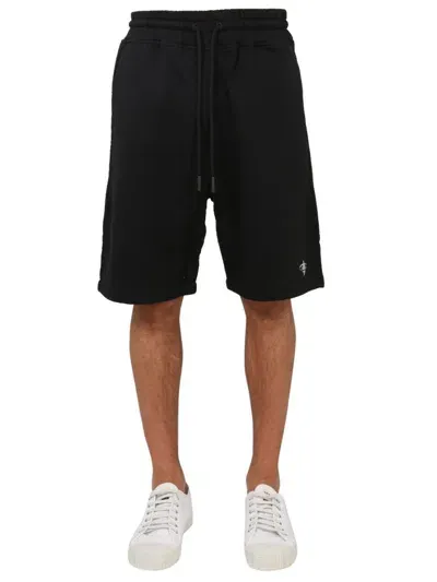 Marcelo Burlon County Of Milan Elasticated Waistband Shorts In Black