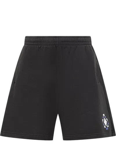 Marcelo Burlon County Of Milan Logo Printed Shorts In Black