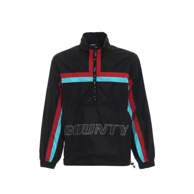 Marcelo Burlon County Of Milan Logo Windbreaker Jacket In Black