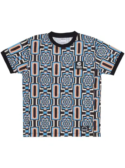 Marcelo Burlon County Of Milan Optical Short-sleeve T-shirt In Blue