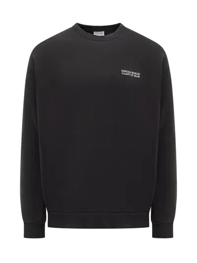 Marcelo Burlon County Of Milan Tempera Sweatshirt In Black