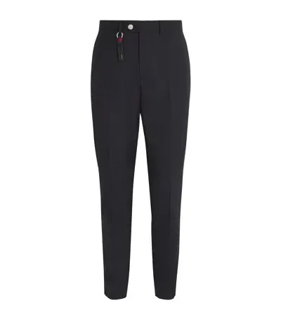 Marco Pescarolo Cashmere-blend Tailored Trousers In Navy