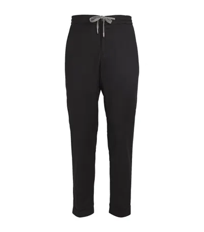 Marco Pescarolo Cashmere Drawstring Trousers In Black