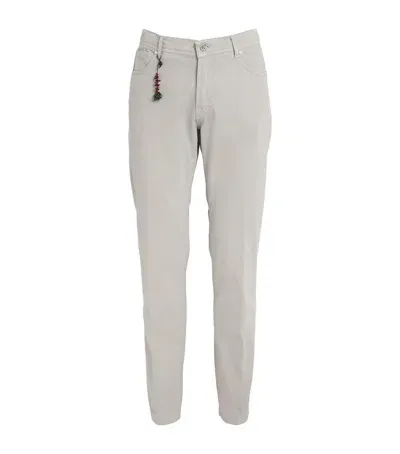 Marco Pescarolo Cotton-cashmere Slim Jeans In Grey