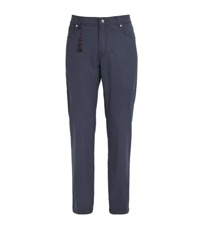 Marco Pescarolo Cotton-cashmere Slim Jeans In Navy