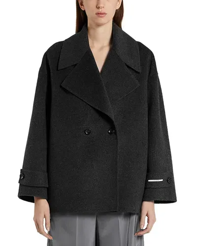 Marella Idolo Wool Coat In Dark Grey