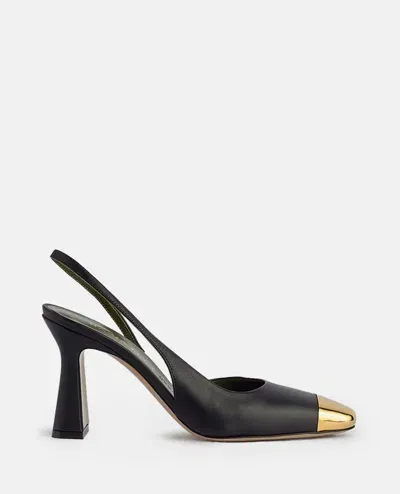 Maria Luca Eleonora Metal Toe Cap Sling Back In Black