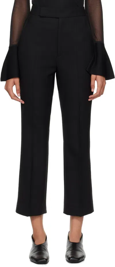 Maria Mcmanus Black High Waisted Crop Trousers