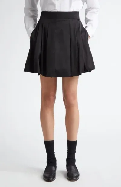 Maria Mcmanus Pleated Bubble Miniskirt In Black