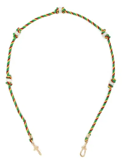 Marie Lichtenberg 14kt Yellow Gold Mauli Silky Rasta Braided Necklace