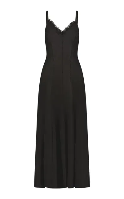 Marina Moscone Wool Dress In Black