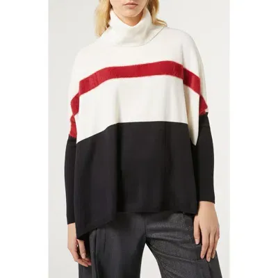 Marina Rinaldi Agrume Colorblock Virgin Wool Sweater In Ultramarine