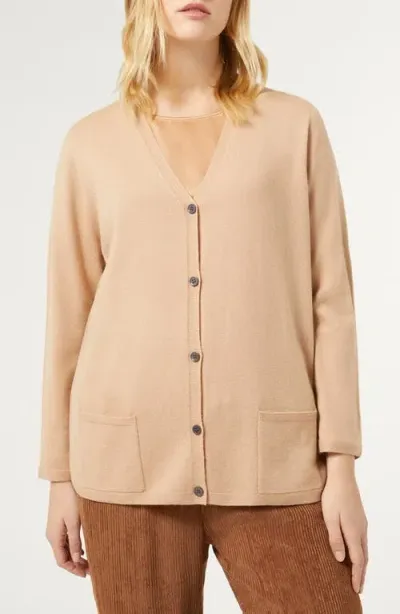 Marina Rinaldi Colonia Cashmere Cardigan In Camel