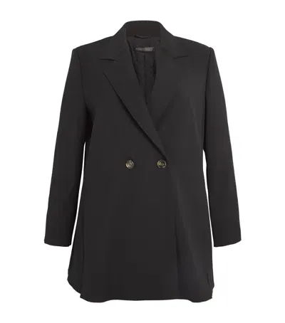 Marina Rinaldi Double-breasted Blazer In Black