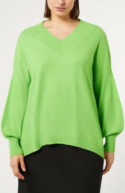 Marina Rinaldi Jessy Cashmere Sweater In Lime