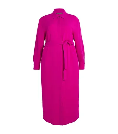 Marina Rinaldi Midi Shirt Dress In Pink