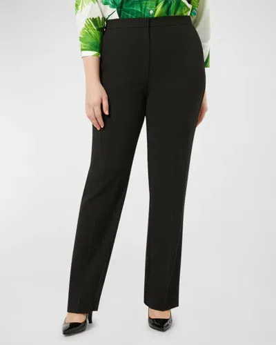 Marina Rinaldi Plus Size Ghirba High-rise Virgin Wool Pants In Black