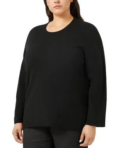 Marina Rinaldi Plus Voyage 2a Uscita Orma Cashmere Sweater In Black