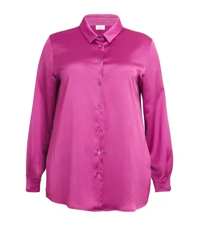 Marina Rinaldi Satin Shirt In Pink