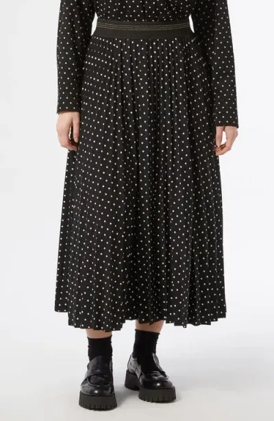 Marina Rinaldi Tanga Polka Dot Jersey Skirt In Black