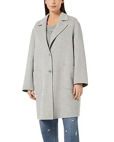 Marina Rinaldi Wool Blend Coat In Medium Grey