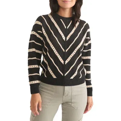 Marine Layer Brooke Textured Oversize Sweater In Charcoal