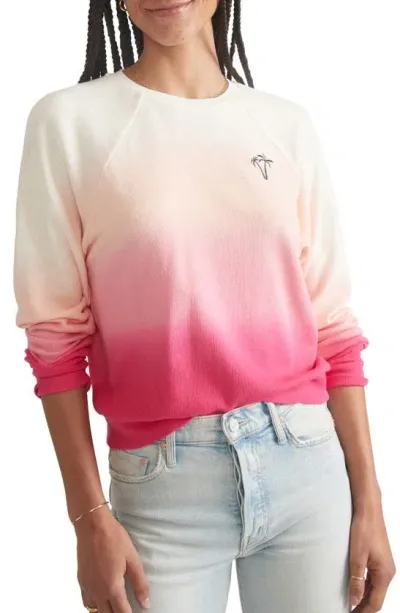 Marine Layer Dip Dye Raglan Sweatshirt In Beetroot