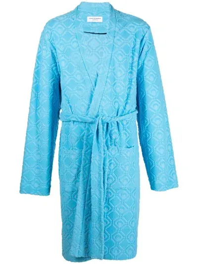 Marine Serre Diamond Moon Bathrobe In Blue