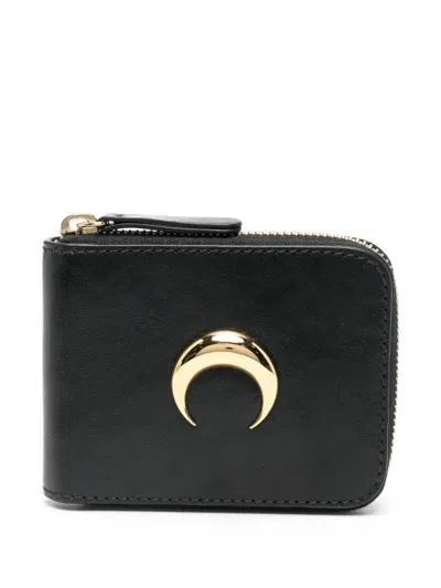 Marine Serre Moon Charm Wallet In Black