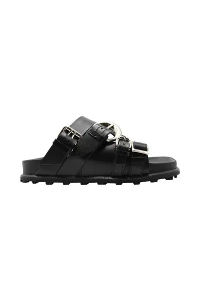 Marine Serre Ms Strap Sandals Shoes In Black