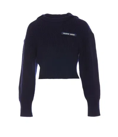 Marine Serre Sweaters In Blue