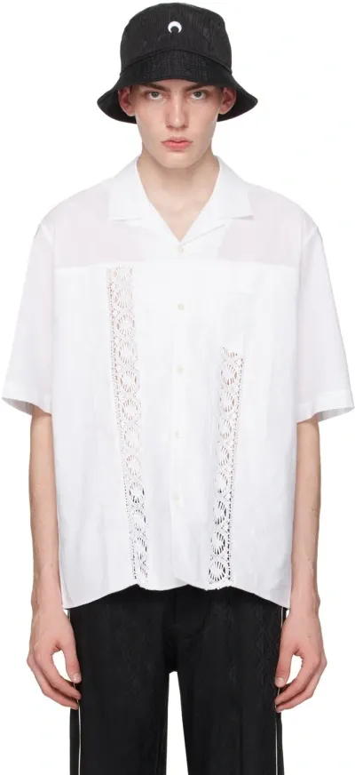 Marine Serre White Regenerated Household Shirt In Wh10 White