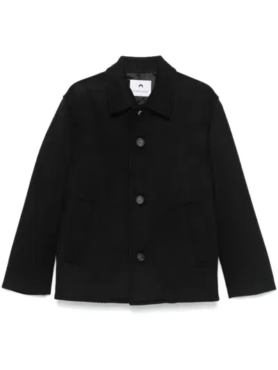 Marine Serre Wool Jacket In Black