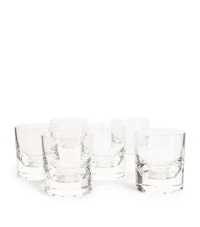 Mario Luca Giusti Set Of 6 Scotch And Whisky Tumblers In Transparent