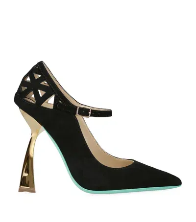 Marion Ayonote Suede Polaris Mj Pumps 100 In Black