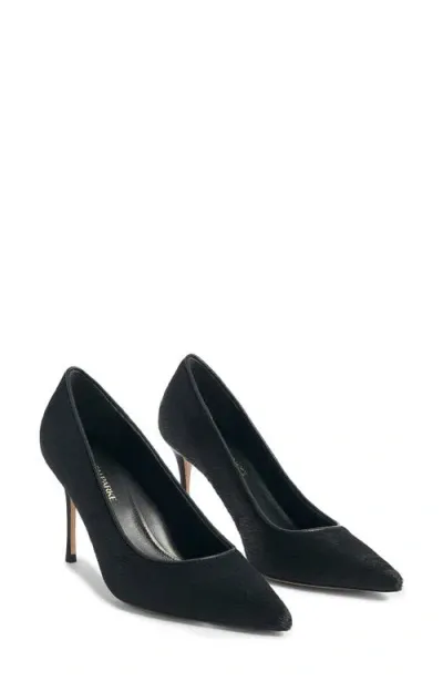 Marion Parke Classic Genuine Calf Hair Pointed Toe Pump In Black