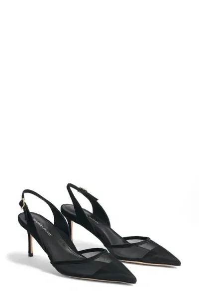 Marion Parke Classic Slingback Pointed Toe Pump In Black