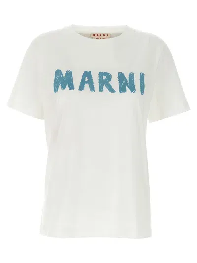 Marni Crayon Logo T-shirt White