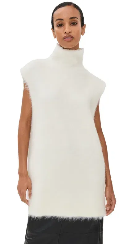 Marni Double Brushed Mohair Turtleneck Lily White