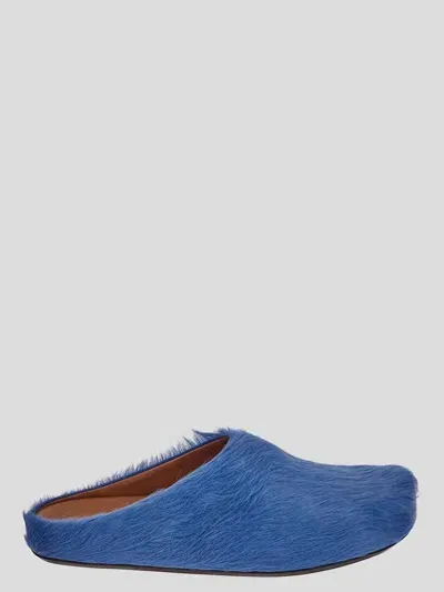 Marni Fussbett Sabot Slip-on Slippers In Blue