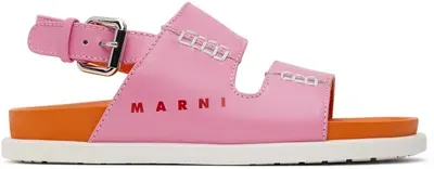 Marni Kids Pink Printed Sandals