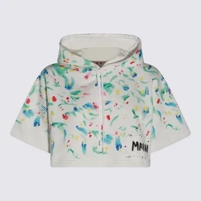 Marni Multicolor Cotton Sweatshirt In White