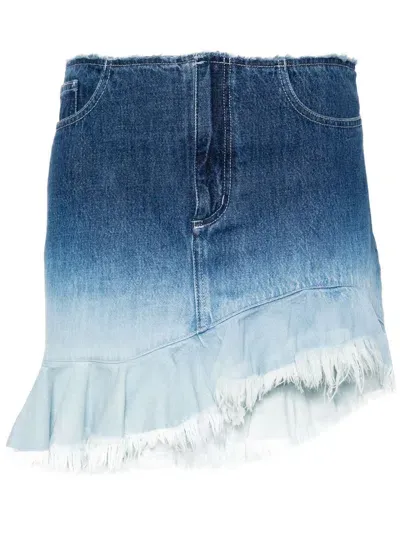 Marques' Almeida Jeans-minirock Mit Farbverlauf In Blue