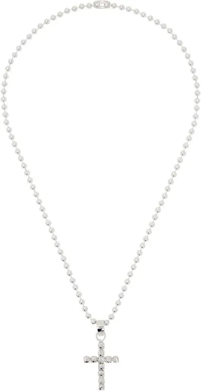 Martine Ali Silver Stone Cross Necklace