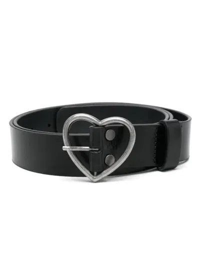 Martine Rose Heart Belt In Black