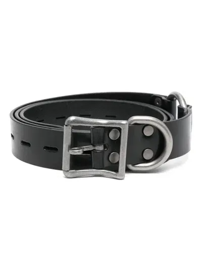 Martine Rose Leather Belt In Black