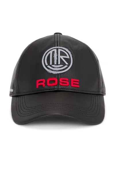 Martine Rose Leather Cap In Black