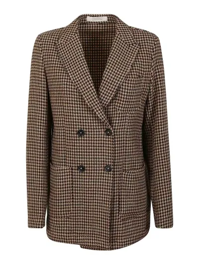 Massimo Alba Patterned Wool Blazer Jacket In Multicolour